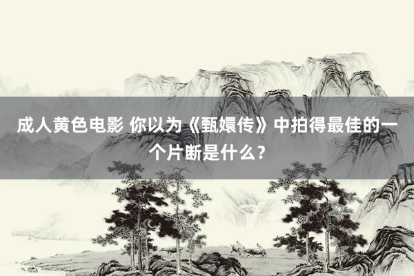 成人黄色电影 你以为《甄嬛传》中拍得最佳的一个片断是什么？