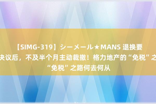 【SIMG-319】シーメール★MANS 退换要紧钞票重组决议后，不及半个月主动裁撤！格力地产的“免税”之路何去何从