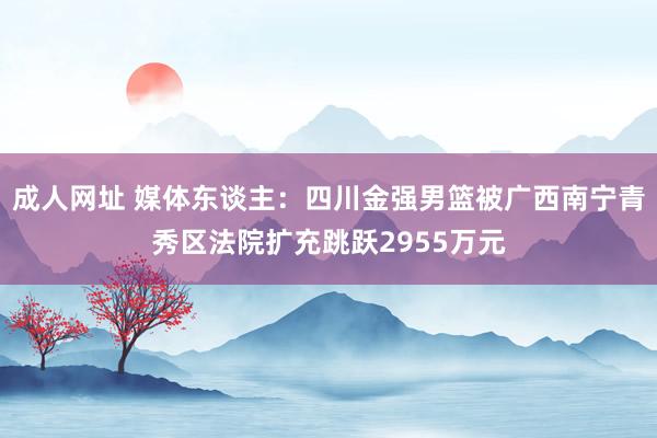 成人网址 媒体东谈主：四川金强男篮被广西南宁青秀区法院扩充跳跃2955万元